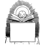 Saint Anthony de Padua leyendo un libro vector de gráficos